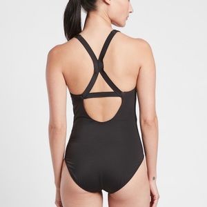 Athleta black Malibu one piece swim suit